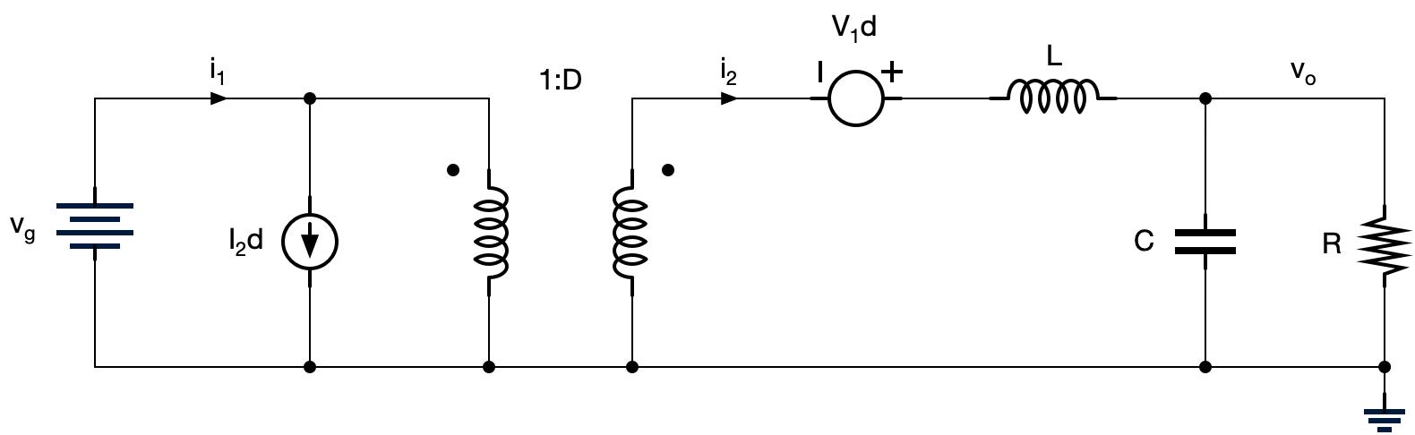 Buck power stage small signal model