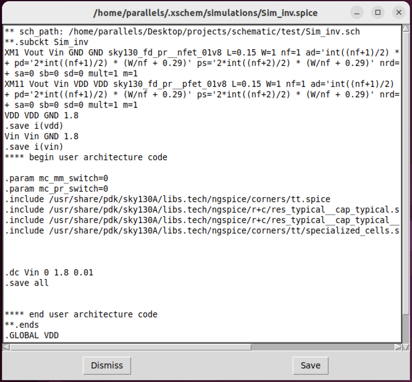 SIM_inv netlist