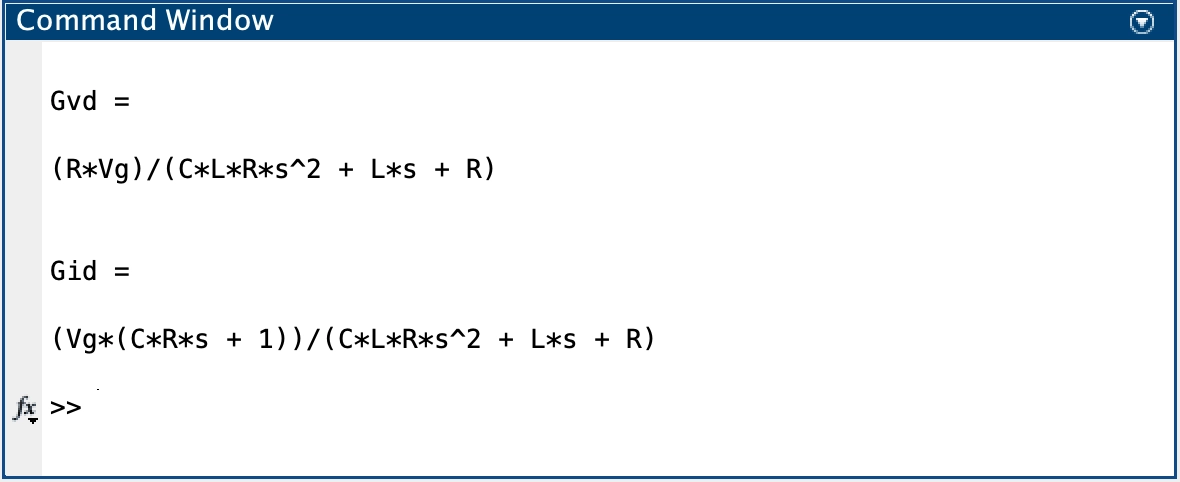 Gvd and Gid derived results from Matlab
