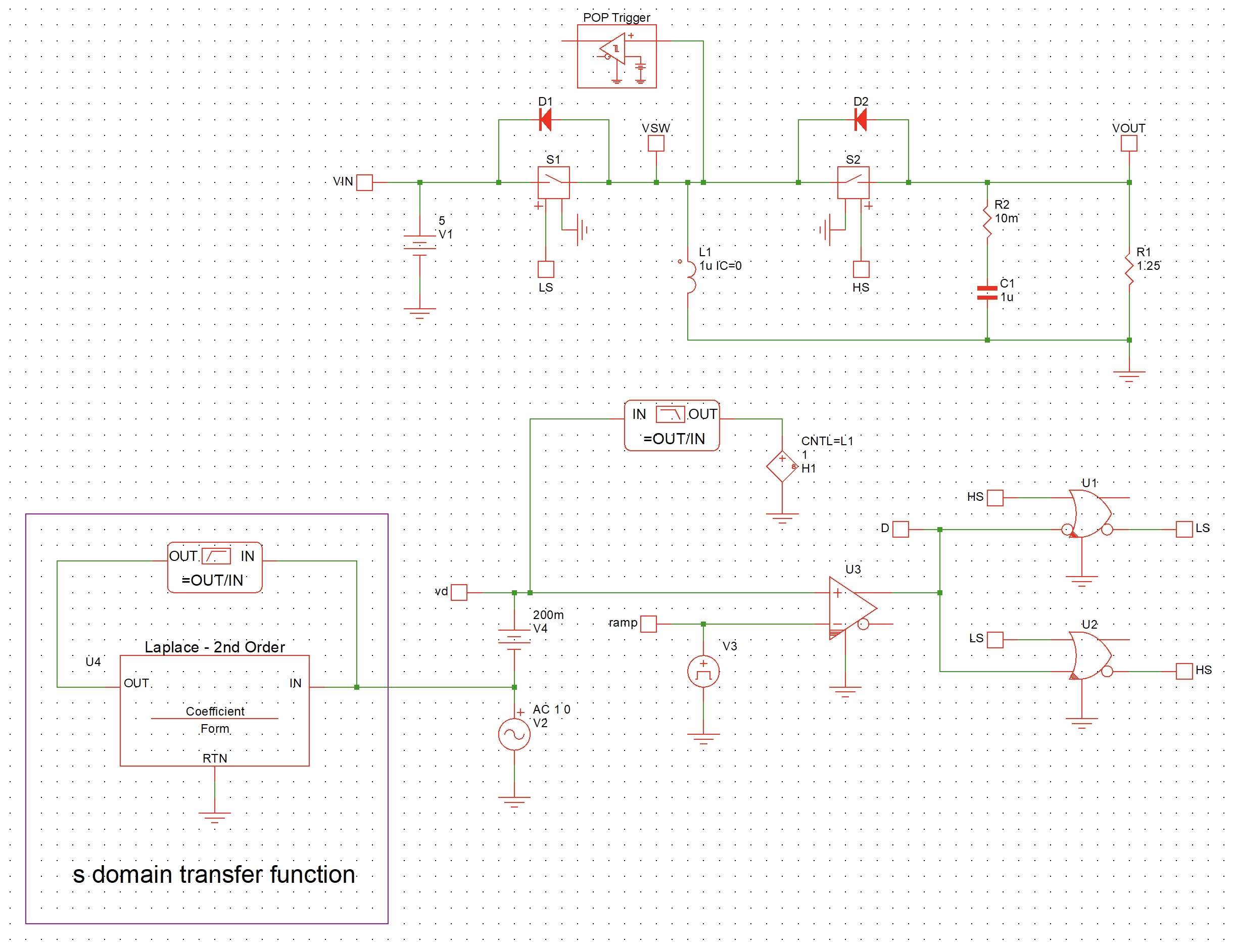 Gid test bench in Simplis for IBB converter