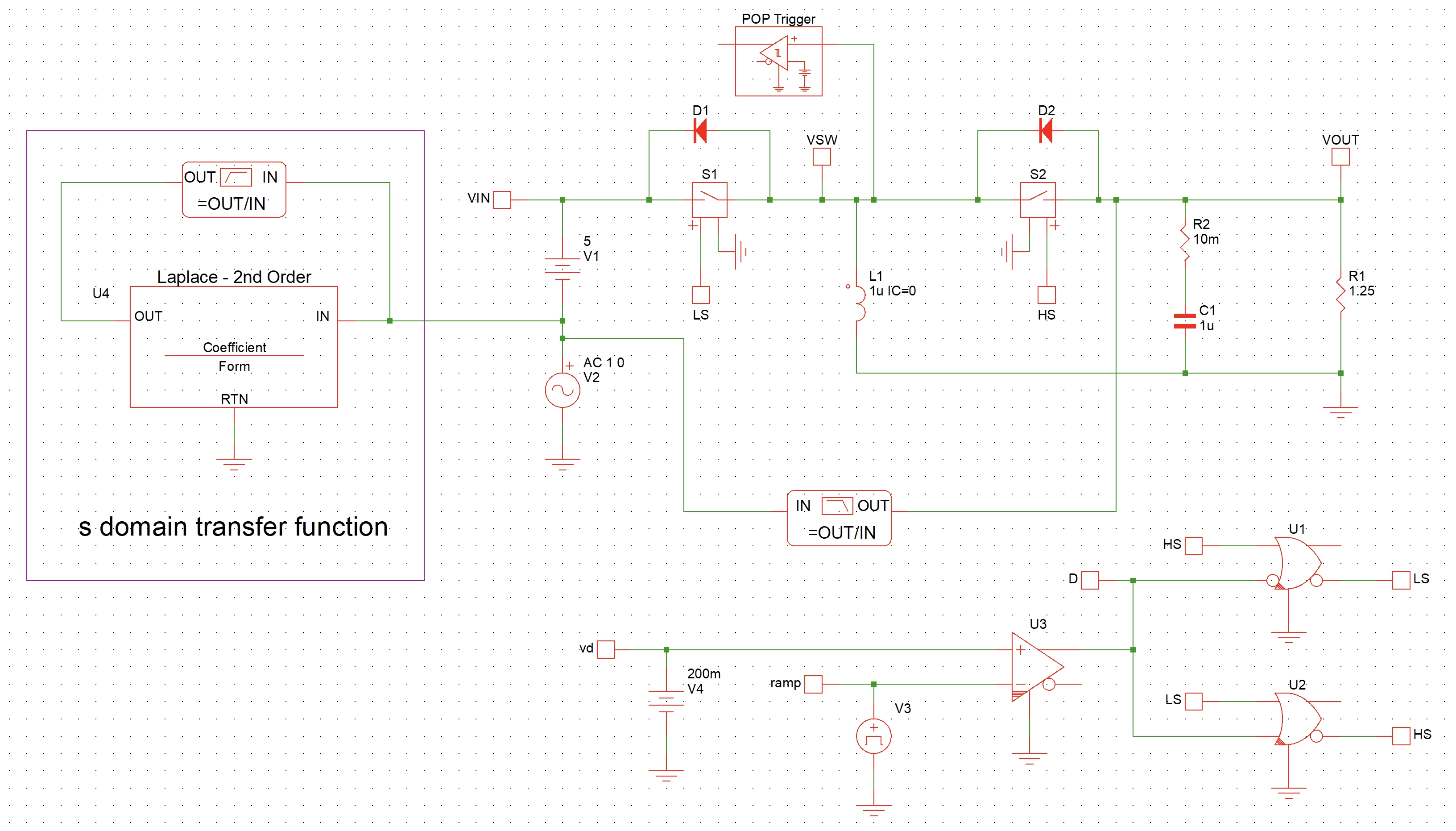 Open-loop IBB converter model for Gvg simulation