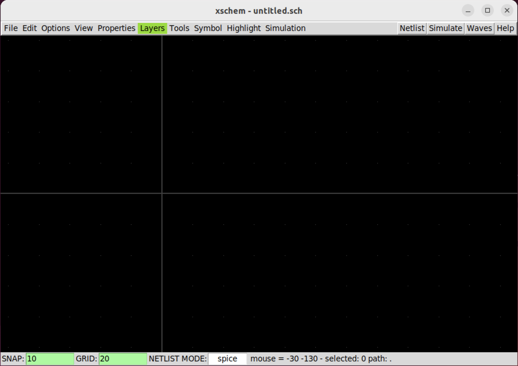 Xschem user interface