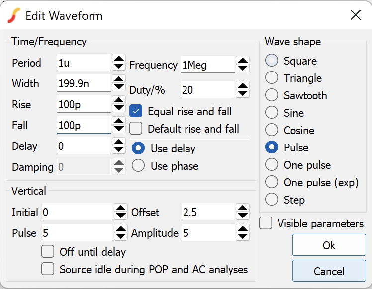 Step 8 - modify waveform generator properties