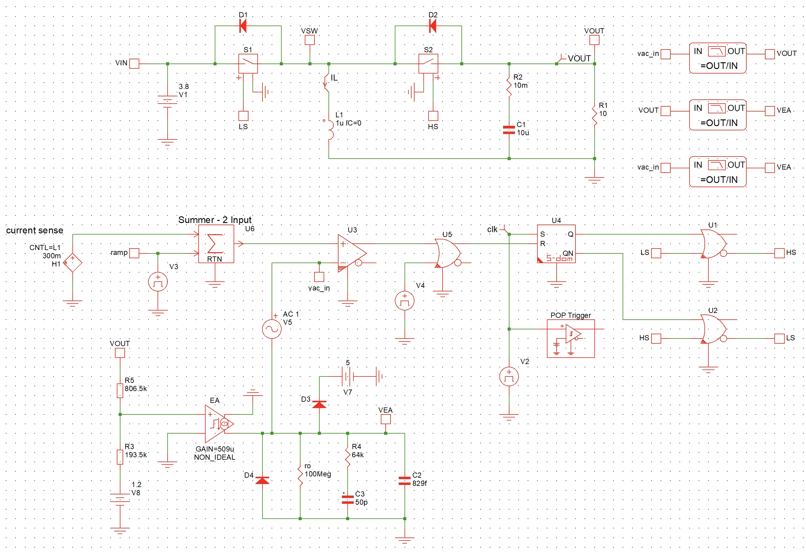 PCM controlled IBB converter model in Simplis