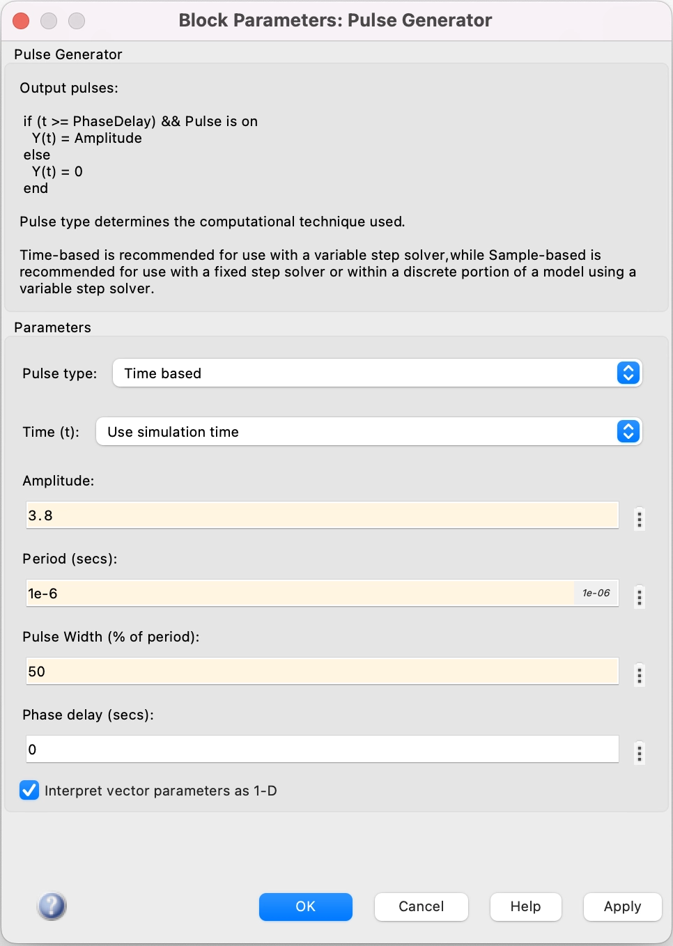 Import pulse generator