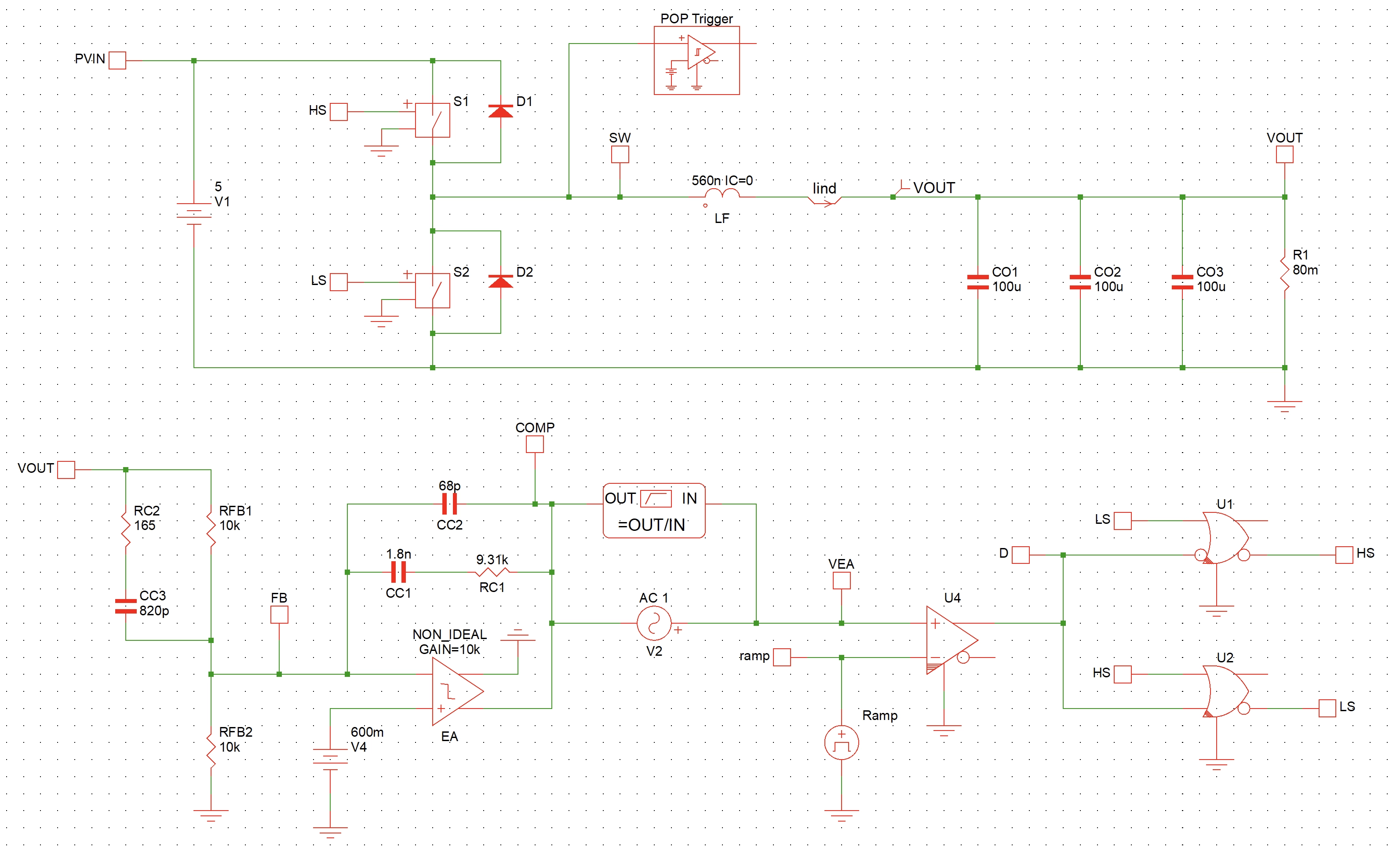 LM21215A model in Simplis