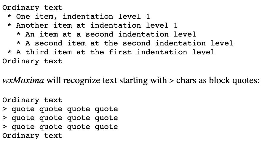 Markdown support in wxMaxima
