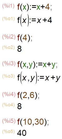 Define functions - f(x)